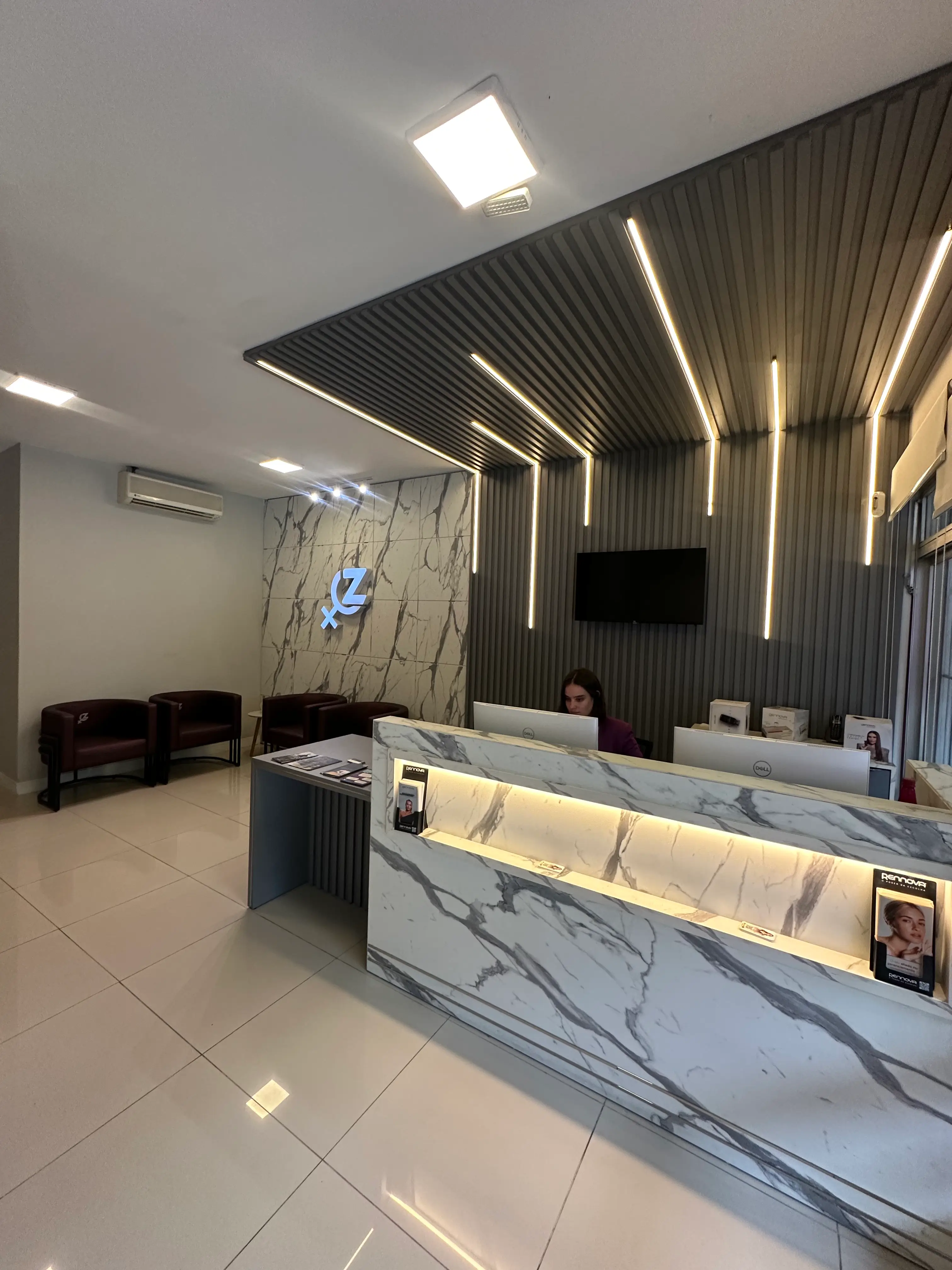 Espaço interno da clínica Mulherez